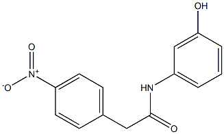 N-(3-hydroxyphenyl)-2-(4-nitrophenyl)acetamide Struktur