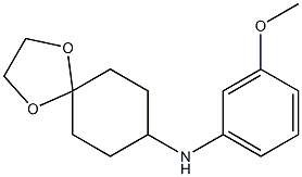 N-(3-methoxyphenyl)-1,4-dioxaspiro[4.5]decan-8-amine Struktur