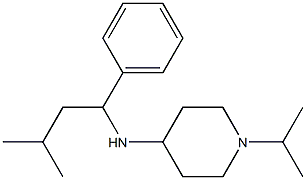 N-(3-methyl-1-phenylbutyl)-1-(propan-2-yl)piperidin-4-amine Struktur