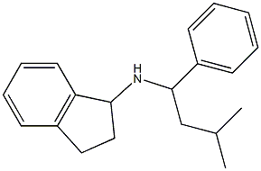 N-(3-methyl-1-phenylbutyl)-2,3-dihydro-1H-inden-1-amine Struktur