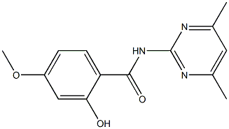 N-(4,6-dimethylpyrimidin-2-yl)-2-hydroxy-4-methoxybenzamide Struktur