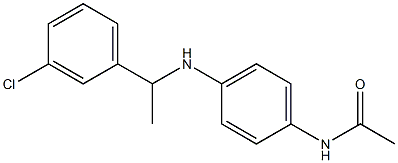 N-(4-{[1-(3-chlorophenyl)ethyl]amino}phenyl)acetamide Struktur