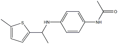 N-(4-{[1-(5-methylthiophen-2-yl)ethyl]amino}phenyl)acetamide Struktur