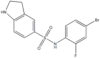 N-(4-bromo-2-fluorophenyl)-2,3-dihydro-1H-indole-5-sulfonamide Struktur