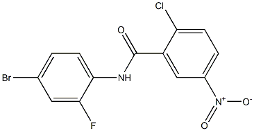 N-(4-bromo-2-fluorophenyl)-2-chloro-5-nitrobenzamide Struktur