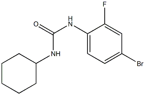 N-(4-bromo-2-fluorophenyl)-N'-cyclohexylurea Struktur