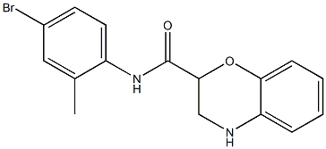 N-(4-bromo-2-methylphenyl)-3,4-dihydro-2H-1,4-benzoxazine-2-carboxamide Struktur