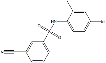 N-(4-bromo-2-methylphenyl)-3-cyanobenzene-1-sulfonamide Struktur