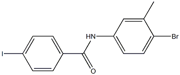 N-(4-bromo-3-methylphenyl)-4-iodobenzamide Struktur