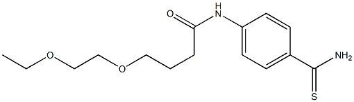 N-(4-carbamothioylphenyl)-4-(2-ethoxyethoxy)butanamide Struktur