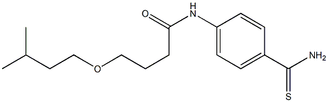 N-(4-carbamothioylphenyl)-4-(3-methylbutoxy)butanamide Struktur