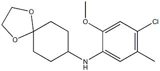 N-(4-chloro-2-methoxy-5-methylphenyl)-1,4-dioxaspiro[4.5]decan-8-amine Struktur