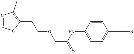 N-(4-cyanophenyl)-2-[2-(4-methyl-1,3-thiazol-5-yl)ethoxy]acetamide Struktur