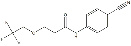 N-(4-cyanophenyl)-3-(2,2,2-trifluoroethoxy)propanamide Struktur