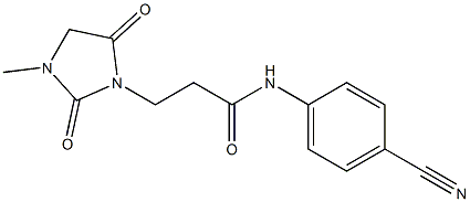 N-(4-cyanophenyl)-3-(3-methyl-2,5-dioxoimidazolidin-1-yl)propanamide Struktur