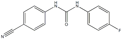 N-(4-cyanophenyl)-N'-(4-fluorophenyl)urea Struktur