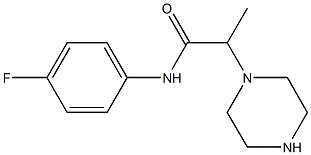 N-(4-fluorophenyl)-2-(piperazin-1-yl)propanamide Struktur