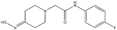 N-(4-fluorophenyl)-2-[4-(hydroxyimino)piperidin-1-yl]acetamide Struktur