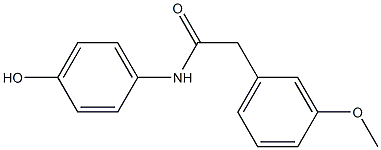 N-(4-hydroxyphenyl)-2-(3-methoxyphenyl)acetamide Struktur