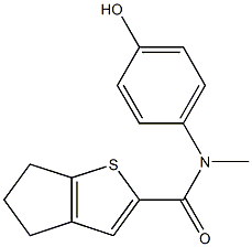 N-(4-hydroxyphenyl)-N-methyl-4H,5H,6H-cyclopenta[b]thiophene-2-carboxamide Struktur