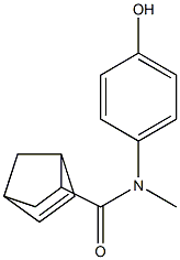 N-(4-hydroxyphenyl)-N-methylbicyclo[2.2.1]hept-5-ene-2-carboxamide Struktur