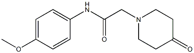 N-(4-methoxyphenyl)-2-(4-oxopiperidin-1-yl)acetamide Struktur