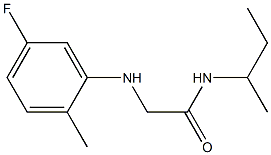 N-(butan-2-yl)-2-[(5-fluoro-2-methylphenyl)amino]acetamide Struktur