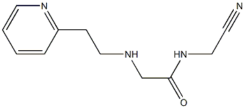 N-(cyanomethyl)-2-{[2-(pyridin-2-yl)ethyl]amino}acetamide Struktur