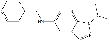 N-(cyclohex-3-en-1-ylmethyl)-1-(propan-2-yl)-1H-pyrazolo[3,4-b]pyridin-5-amine Struktur