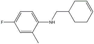 N-(cyclohex-3-en-1-ylmethyl)-4-fluoro-2-methylaniline Struktur