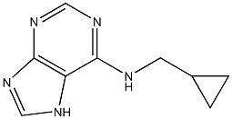 N-(cyclopropylmethyl)-7H-purin-6-amine Struktur