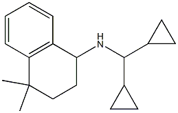 N-(dicyclopropylmethyl)-4,4-dimethyl-1,2,3,4-tetrahydronaphthalen-1-amine Struktur