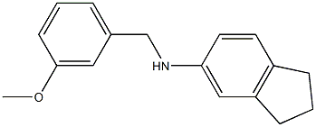 N-[(3-methoxyphenyl)methyl]-2,3-dihydro-1H-inden-5-amine Struktur