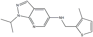 N-[(3-methylthiophen-2-yl)methyl]-1-(propan-2-yl)-1H-pyrazolo[3,4-b]pyridin-5-amine Struktur