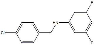 N-[(4-chlorophenyl)methyl]-3,5-difluoroaniline Struktur