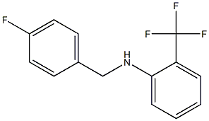 N-[(4-fluorophenyl)methyl]-2-(trifluoromethyl)aniline Struktur