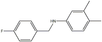 N-[(4-fluorophenyl)methyl]-3,4-dimethylaniline Struktur