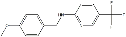 N-[(4-methoxyphenyl)methyl]-5-(trifluoromethyl)pyridin-2-amine Struktur