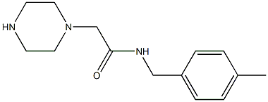 N-[(4-methylphenyl)methyl]-2-(piperazin-1-yl)acetamide Struktur