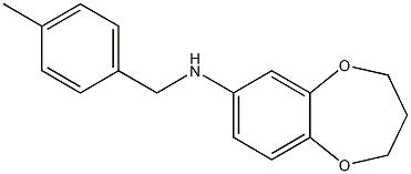 N-[(4-methylphenyl)methyl]-3,4-dihydro-2H-1,5-benzodioxepin-7-amine Struktur