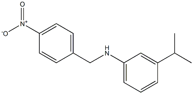 N-[(4-nitrophenyl)methyl]-3-(propan-2-yl)aniline Struktur