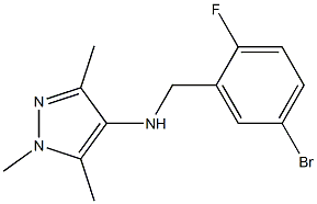 N-[(5-bromo-2-fluorophenyl)methyl]-1,3,5-trimethyl-1H-pyrazol-4-amine Struktur