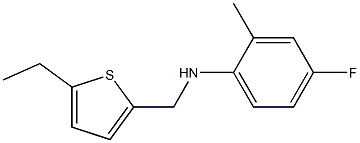 N-[(5-ethylthiophen-2-yl)methyl]-4-fluoro-2-methylaniline Struktur