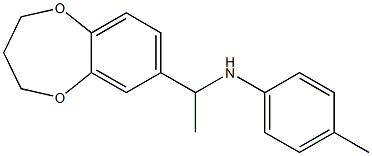 N-[1-(3,4-dihydro-2H-1,5-benzodioxepin-7-yl)ethyl]-4-methylaniline Struktur