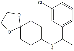 N-[1-(3-chlorophenyl)ethyl]-1,4-dioxaspiro[4.5]decan-8-amine Struktur