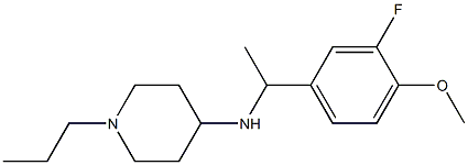 N-[1-(3-fluoro-4-methoxyphenyl)ethyl]-1-propylpiperidin-4-amine Struktur