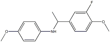 N-[1-(3-fluoro-4-methoxyphenyl)ethyl]-4-methoxyaniline Struktur