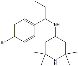 N-[1-(4-bromophenyl)propyl]-2,2,6,6-tetramethylpiperidin-4-amine Struktur