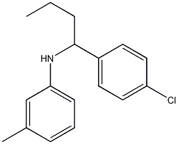 N-[1-(4-chlorophenyl)butyl]-3-methylaniline Struktur