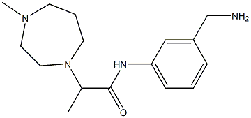 N-[3-(aminomethyl)phenyl]-2-(4-methyl-1,4-diazepan-1-yl)propanamide Struktur